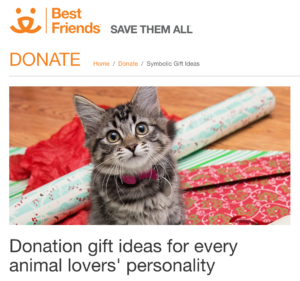 donation gifts for animal lovers