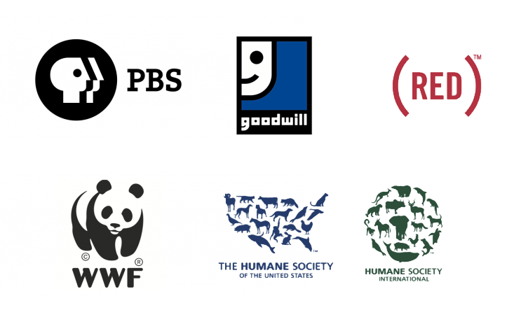 Some successful and instantly recognizable nonprofit logos.