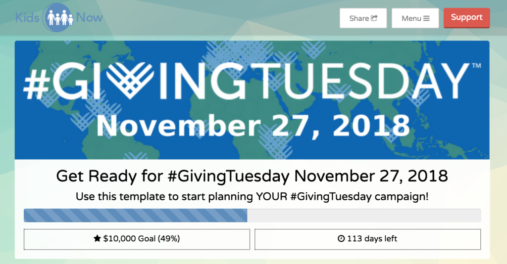 #GivingTuesday 2018 Planning Campaign