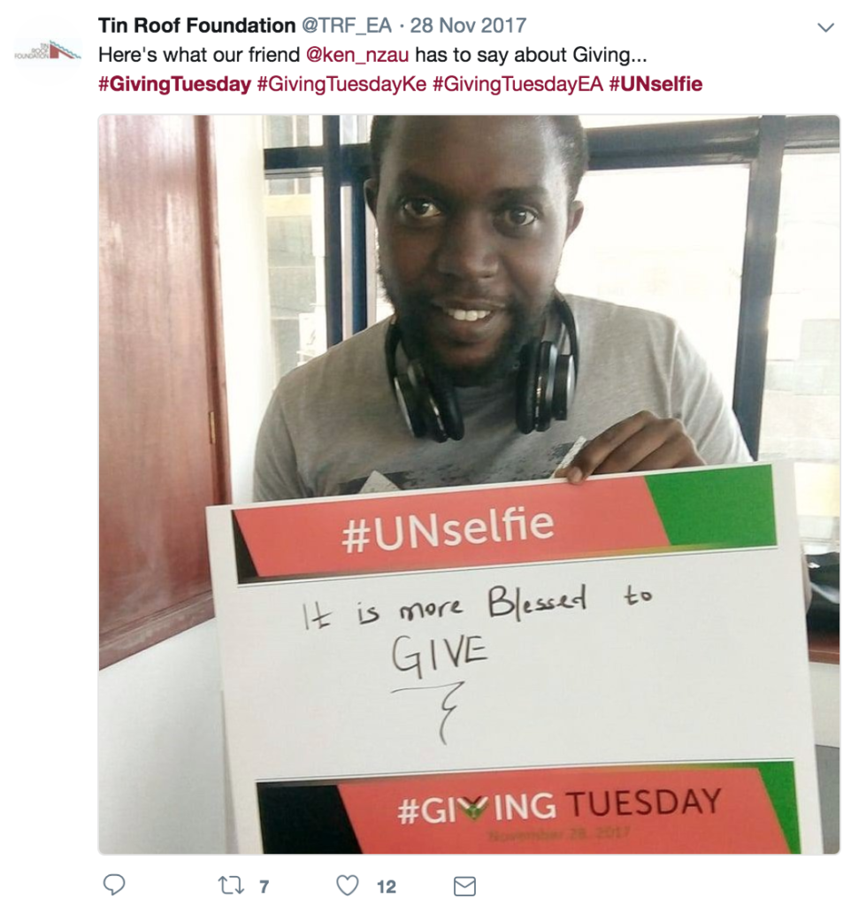 giving tuesday ideas unselfie 2