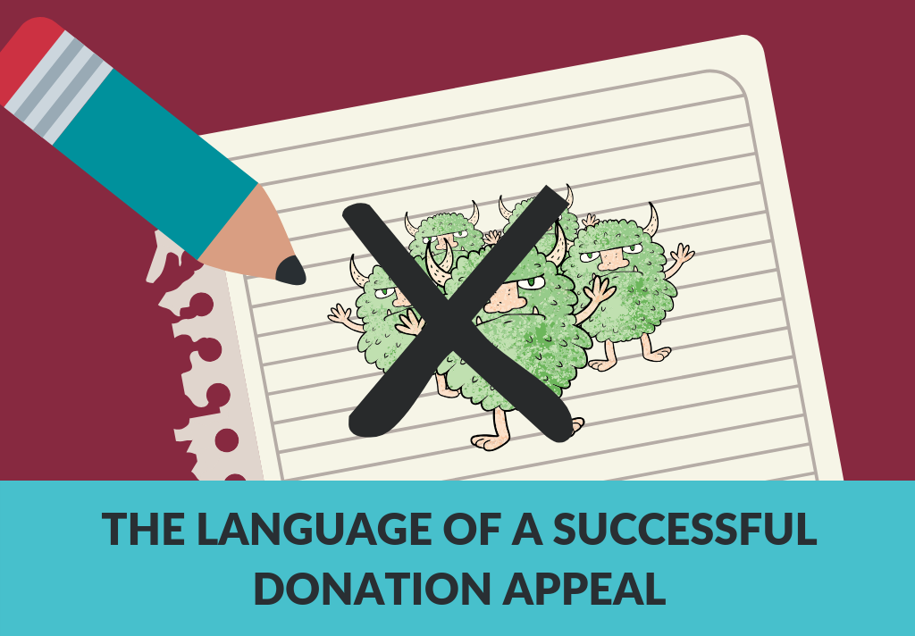 lanugage of a donation appeal