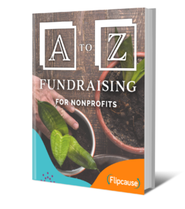 3D rendering of book jacket: A to Z Fundraising for Nonprofits by Flipcause